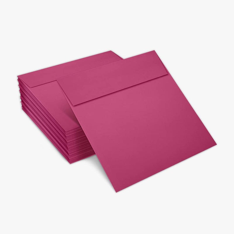 LUXPaper Square Invitation Envelopes | 5 1/2" x 5 1/2" | Magenta Pink | 80lb. Text | 50 Qty - Image 5